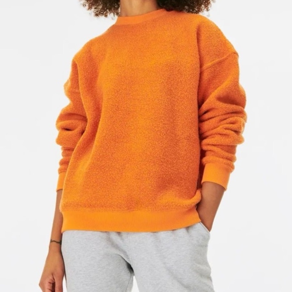 Outdoor Voices Megafleece Crewneck Sweatshirt Orange size medium
